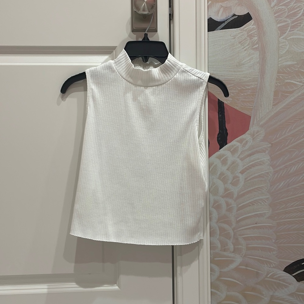 Body Contour Matte Mock Neck Cropped Tank